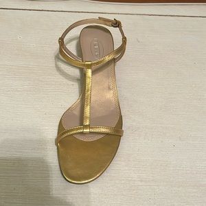 Gold kitten heel